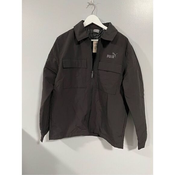 Brand New Puma Men’s Large Trans seasonal Mid-weight Shirt Jacket Grey NWT - Picture 1 of 5